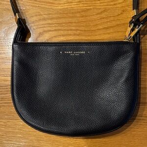 Marc Jacobs Black Pebbled Leather Crossbody Bag
